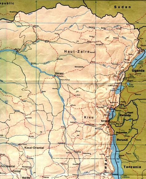 Zaire Eastern Region Map - Goma Congo • mappery