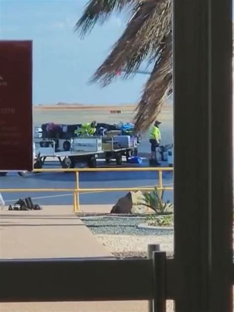 Qantas Baggage Handler Unloading Qantas Plane Caught Throwing Luggage