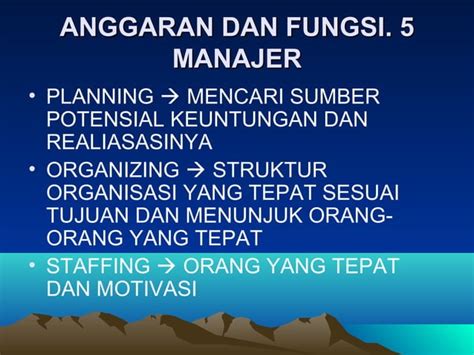 Bab I Anggaran Sebagai Peralatan Manajemen Ppt