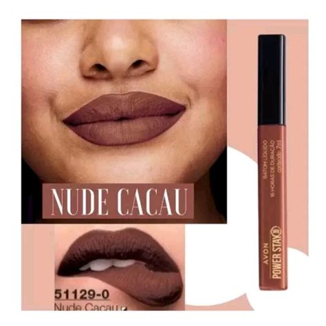 Batom Líquido Avon Power Stay Nude Cacau 7ml Shopee Brasil