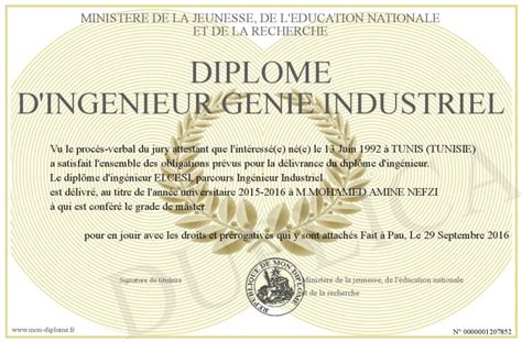 Diplome D Ingenieur Genie Industriel