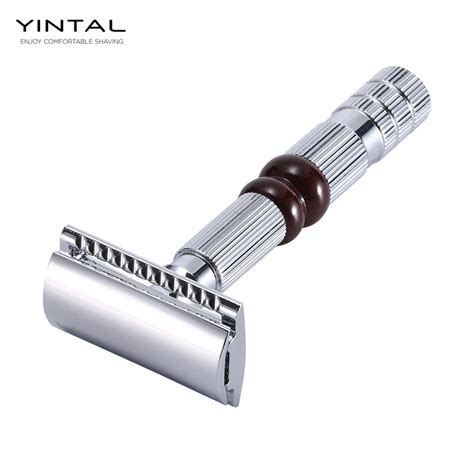 Yintal New 1 Razor 10 Blades Classic Men Razors For Shaving Safety Razor Manual Double Edge