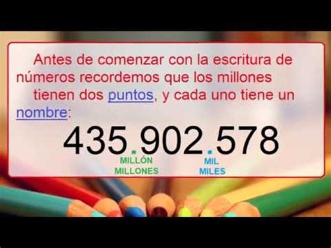 Escritura De N Meros Millones Youtube