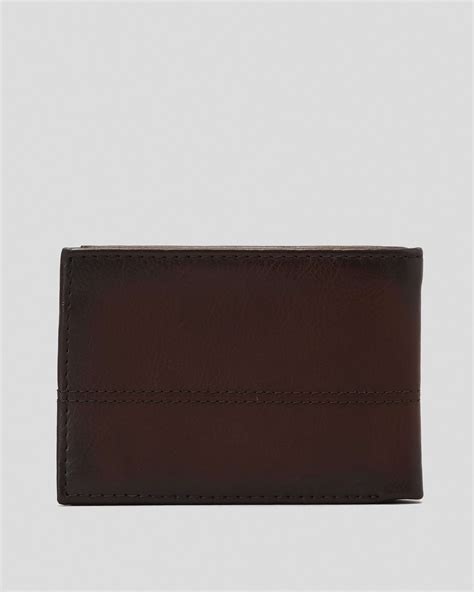 Shop Rip Curl Corpawatu Icon PU Slim Wallet In Black Tan Fast