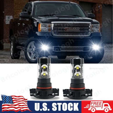 5202 Led Fog Light Bulbs 6000k White For Gmc Sierra 1500 2500 3500 2007 2019 Lyh Ebay