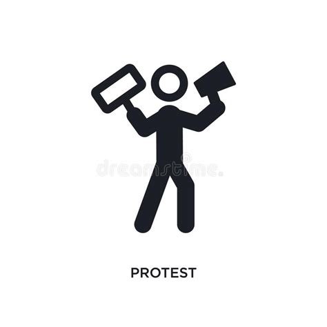 Protest Icon In Different Style Vector Illustration Two Colored And Black Protest Vector Icons