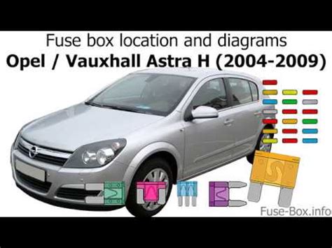 Fuse Box Location And Diagrams Opel Astra H Youtube