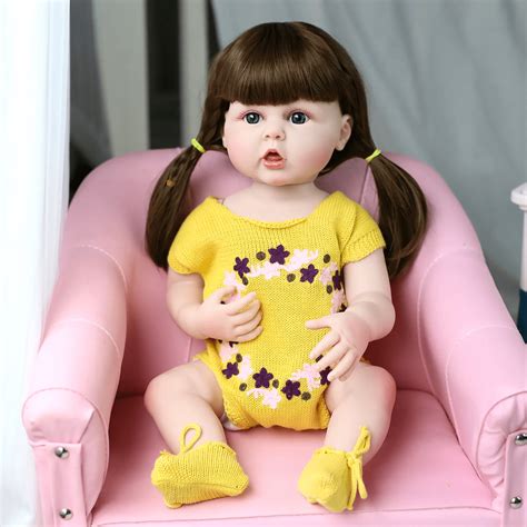 Reborn Baby Girl Dolls 22 Inch55cm Realistic Full Body Silicone Rebo