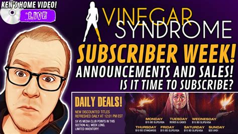 Vinegar Syndrome Subscriber Week Announcements And Sales Ken S Home