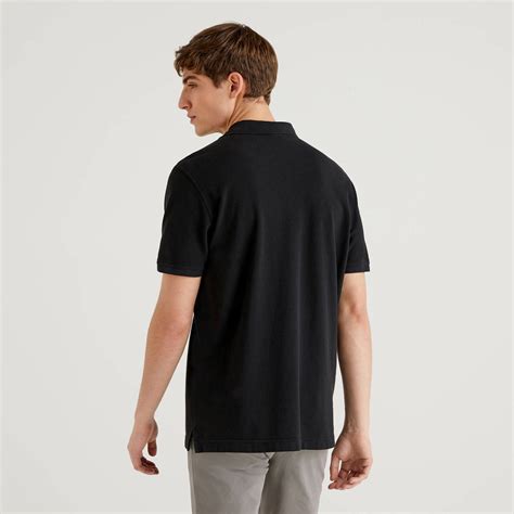 Benetton Basic Erkek Siyah Polo Erkek T Shirt Polo 34 4327198 SuperStep