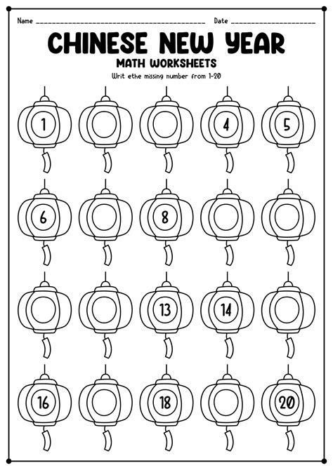 Chinese New Year Worksheets Pdf