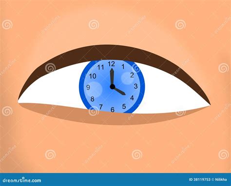 eye time stock illustration illustration  style time