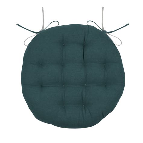 Coussin De Chaise Rond Duo Bleu Vert D Co Textile Eminza