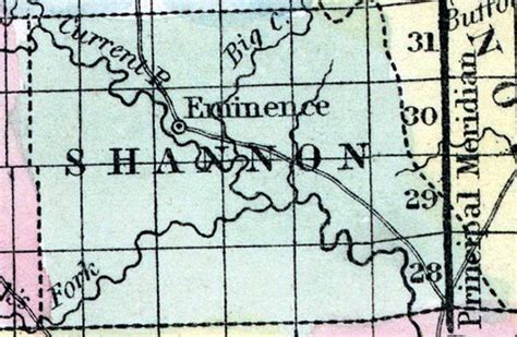 Shannon County Missouri 1857 House Divided