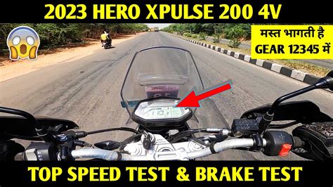 2023 HERO Xpulse 200 4V Top Speed Test 🔥 | 0-60 and 0 to 100 Top Speed ...