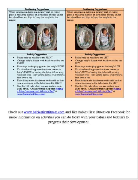 Torticollis Exercises Handout