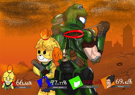 Yet another Isabelle X doom slayer fanart : r/SmashBrosUltimate