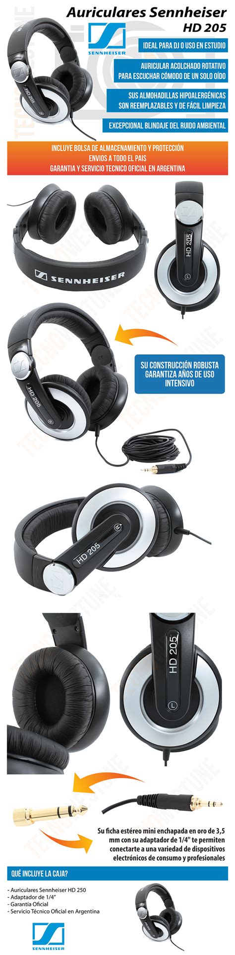 Auriculares Sennheiser HD 205 II TecnoWestune Store