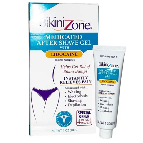 NEW Bikini Zone MEDICATED AFTER SHAVE GEL Stops Irritation Redness