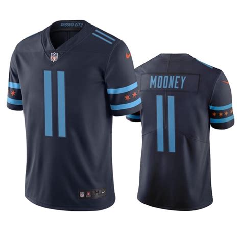 Mens Chicago Bears 11 Darnell Mooney City Edition Navy Jersey