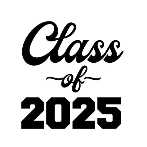 Klasse Von 2025 Textvektor T Shirt Design Premium Vektor