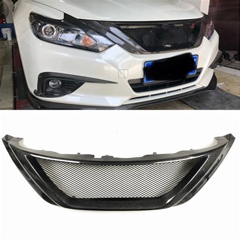 Real Carbon Fiber Fiberglass Front Racing Grills Grille For Nissan