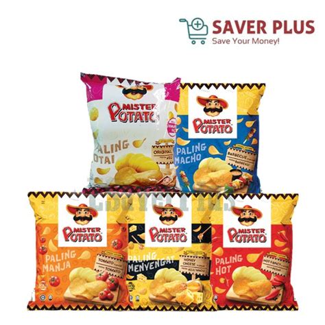 Mister Potato Chips 60g Original Hot Spicy BBQ Honey Cheese Tomato Shopee Malaysia