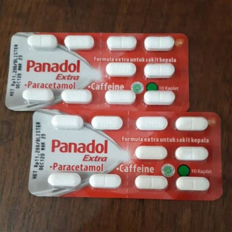 Jual Panadol Extra Merah Strip Isi 10 Kaplet Shopee Indonesia