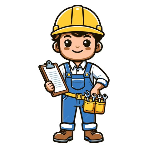 premium vector cartoon style building engineer  engineering