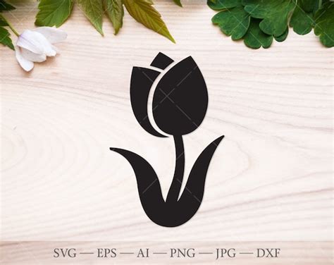 Fiore Di Tulipano SVG File Di Taglio SVG Tulipano Clipart Etsy Italia