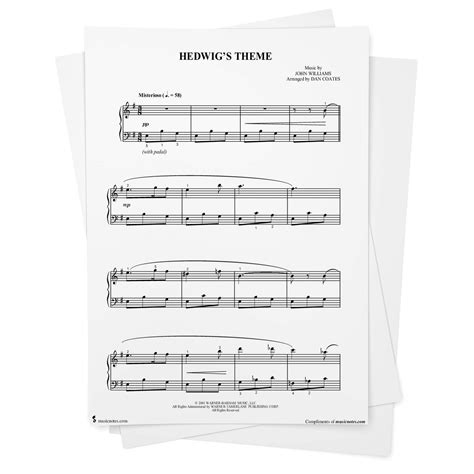 Buy Hedwig S Theme Sheet Music From Harry Potter And The Sorcerer S