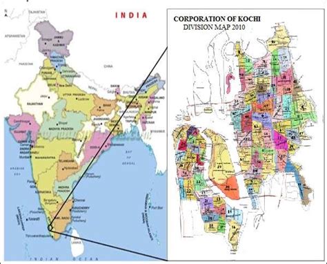 Location And Divisional Map Of Kochi Corporation Download Scientific