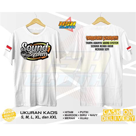 Jual Baju Kaos Pria Distro Sablon Dtf Sound System Audio Design Baru