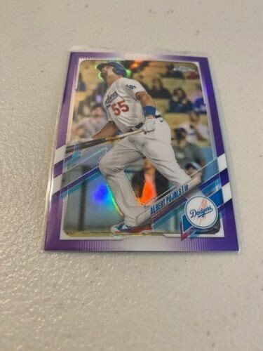 2021 Topps Chrome Update Purple Refractor Albert Pujols USC50 Dodgers