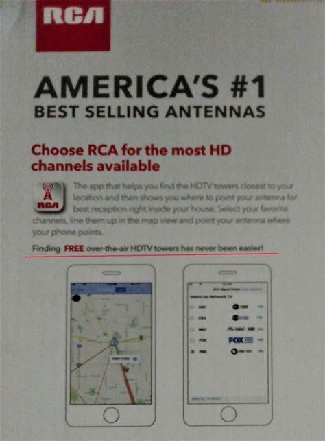 RCA Amplified Indoor Flat HDTV Antenna 360 Degree 55 Mile Range Antennas