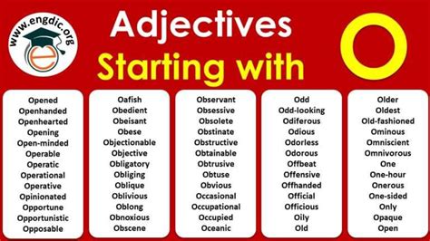 O Adjectives EngDic