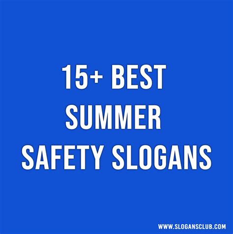 15 Best Summer Safety Slogans