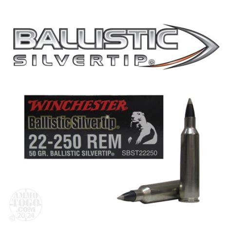 22-250 Remington Ammunition for Sale. Winchester 50 Grain Polymer ...