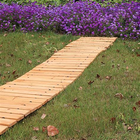 Reliancer 8 Wooden Garden Pathway Weather Resistant Straight Walkway