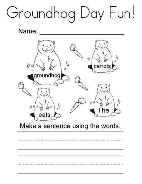 Groundhog Day Worksheets Free Printable