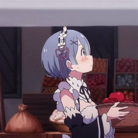 Matching Couple Icon Rem X Natsuki Subaru Seni Anime Gambar Animasi