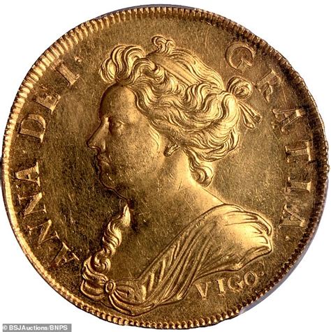 British 1703 Coin Made From Gold Seized From Spanish Galleon Sells For