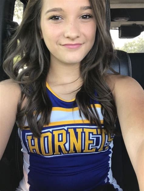 Super Cute Brunette Teen Cheerleader Hottie With Beautiful Long Hair Pretty Eyes And Nice Boobs