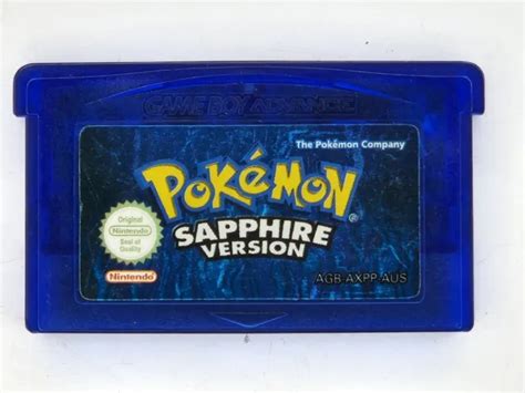 Pokemon Sapphire Version Gameboy Advance Gba Genuine Aus Flat Battery