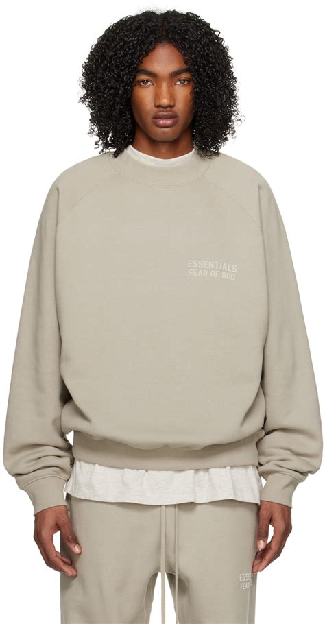 Fear Of God ESSENTIALS Gray Raglan Sweatshirt Fear Of God Essentials