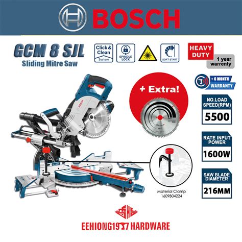 Bosch B L Gcm Sjl Professional Sliding Mitre Saw With Saw