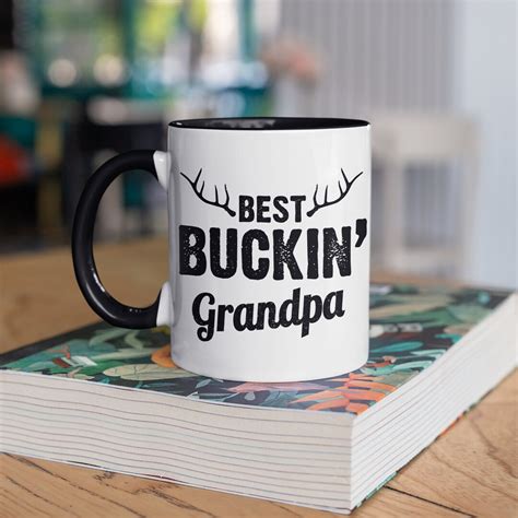 Best Bucking Grandpa Mug Deer Hunting Fathers Day Coffee Mugs Funny