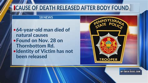 Cause Of Death Revealed After Body Found In Tioga County Wetm