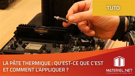 Comment poser la pâte thermique Tutoriel Materiel net YouTube