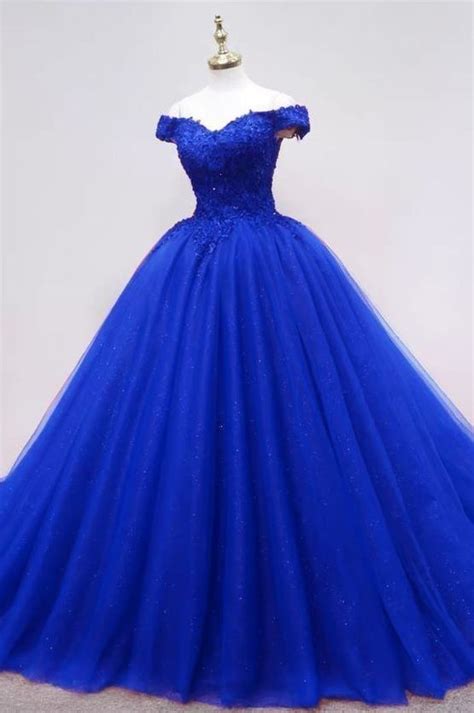 Pin By Isabel Draiman On Xv Azul Varios Tulle Ball Gown Quinceanera